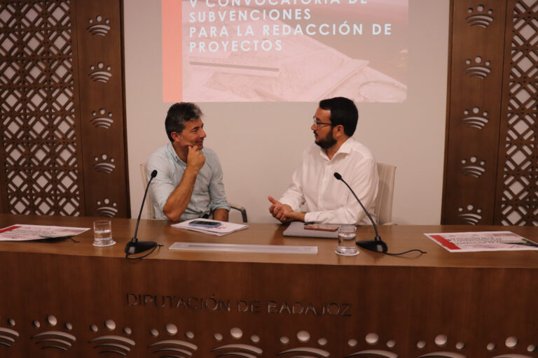 La Diputación de Badajoz subvenciona por quinto año consecutivo a los municipios para la redacción de proyectos de obras y estudios técnicos
