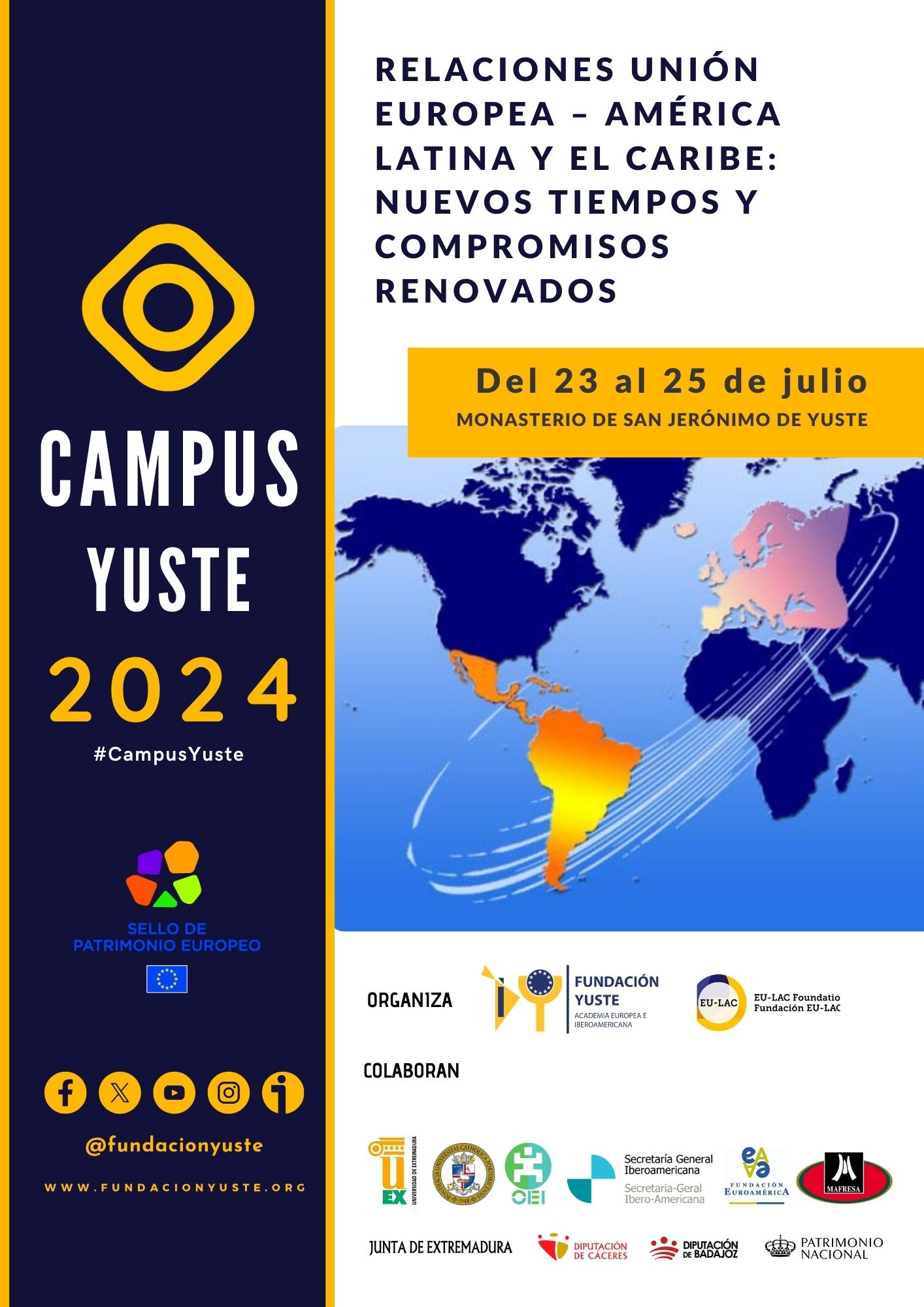 Campus Yuste organiza un curso para fomentar las alianzas entre Europa y América Latina y el Caribe
