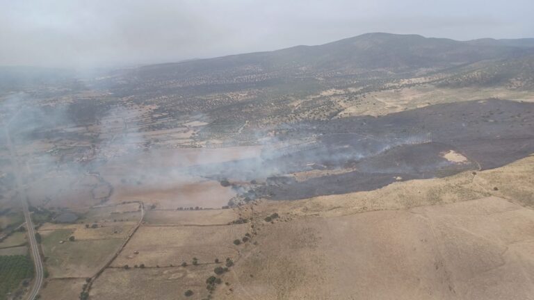 La Junta de Extremadura da por controlado el incendio originado entre Conquista de la Sierra y Herguijuela (Cáceres) y se desactiva el Plan Especial de Protección Civil del INFOCAEX