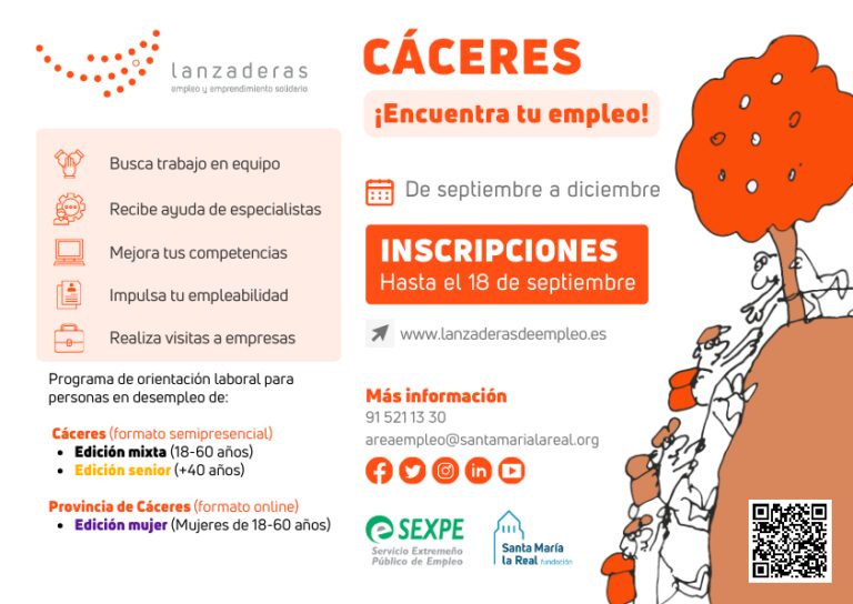 La Junta de Extremadura anuncia tres nuevas lanzaderas de empleo en la provincia de Cáceres
