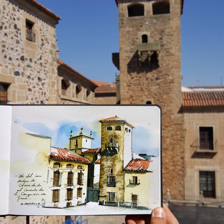 La ilustradora Alicia Aradilla visita Extremadura para generar contenidos promocionales de diferentes destinos turísticos