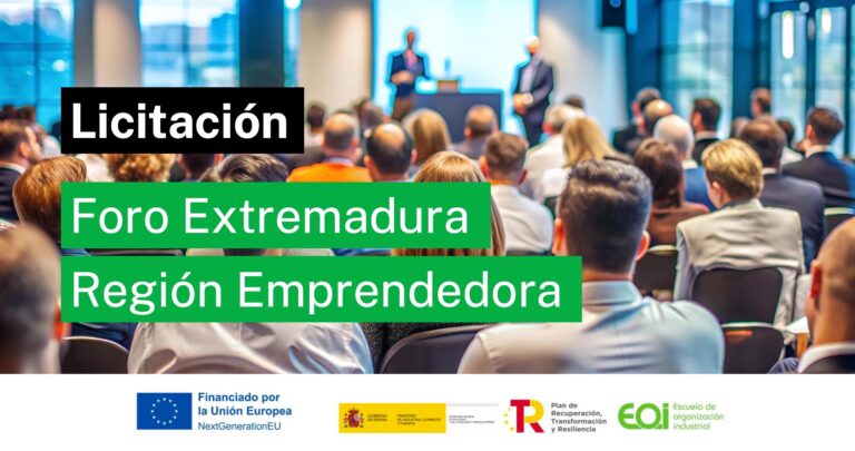 Abierta la licitación para la organización del Foro Extremadura Región Emprendedora por un importe de 109.133 euros