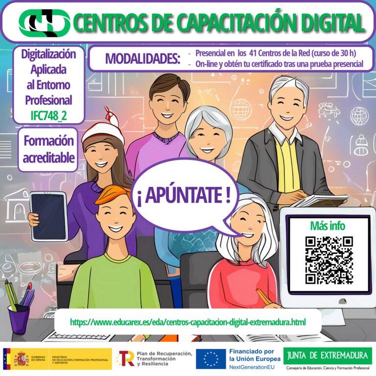 Casi 2.800 alumnos han realizado los cursos de digitalización aplicada al entorno profesional en la Red de Centros de Capacitación Digital