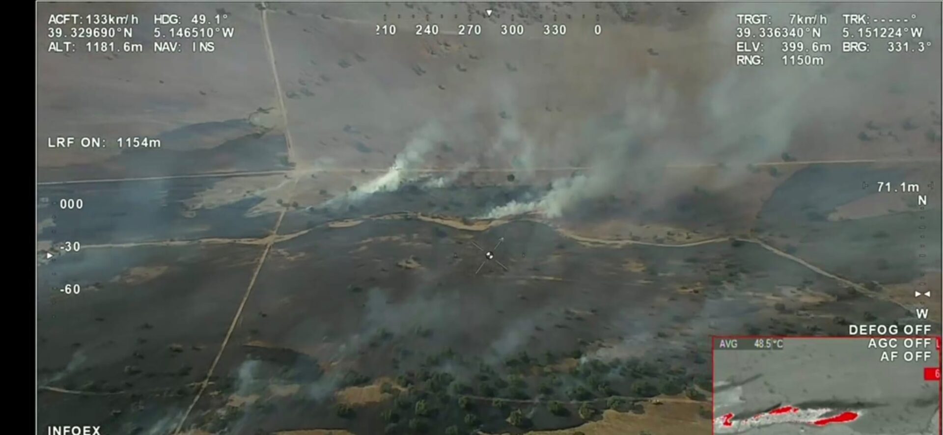 La Junta de Extremadura ha activado la Situación Operativa 1 del Plan Infocaex por un incendio originado en Alía