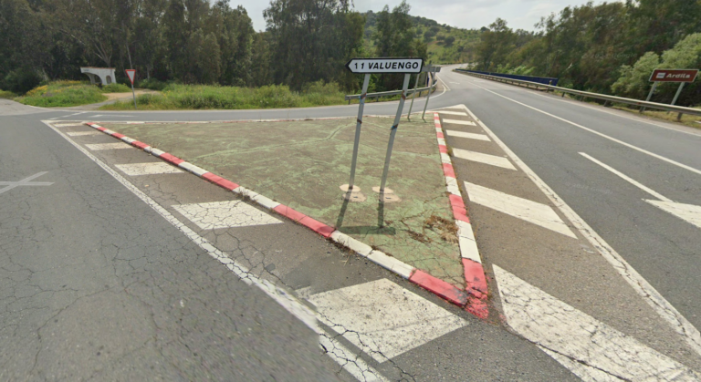 Corte de la Carretera Nacional N-435 a la EX-112 en Valuengo