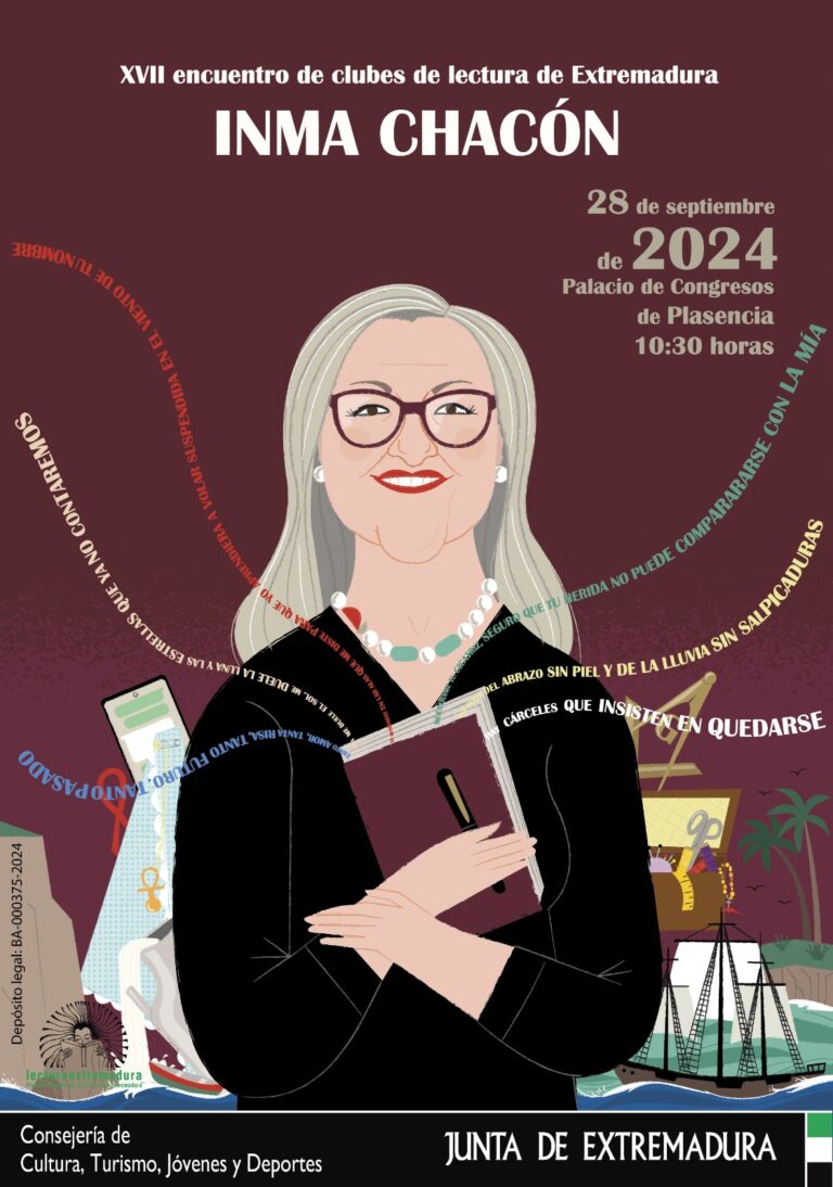 La escritora Inma Chacón protagonizará el XVII Encuentro de Clubes de Lectura de Extremadura en el Palacio de Congresos de Plasencia