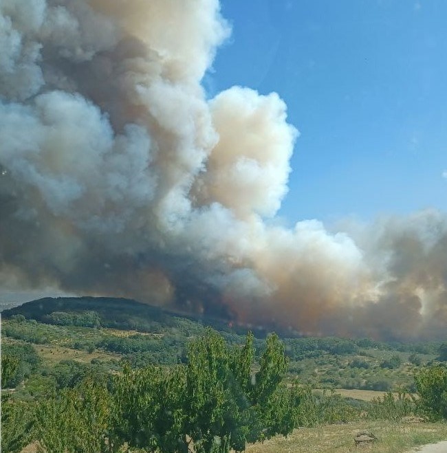 El Plan Infoex declara nivel 1 en un incendio en Pasarón de la Vera