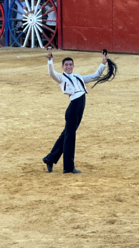 David Gutiérrez, alumno de la Escuela Taurina de Badajoz, ganador de la Feria  de La Algaba