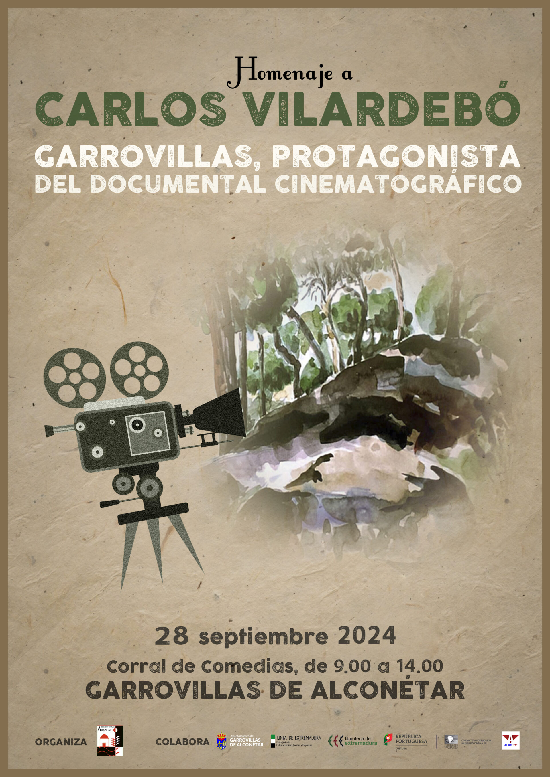 La Filmoteca de Extremadura y la Cinemateca Portuguesa impulsan el homenaje al cineasta Carlos Vilardebó en Garrovillas de Alconétar