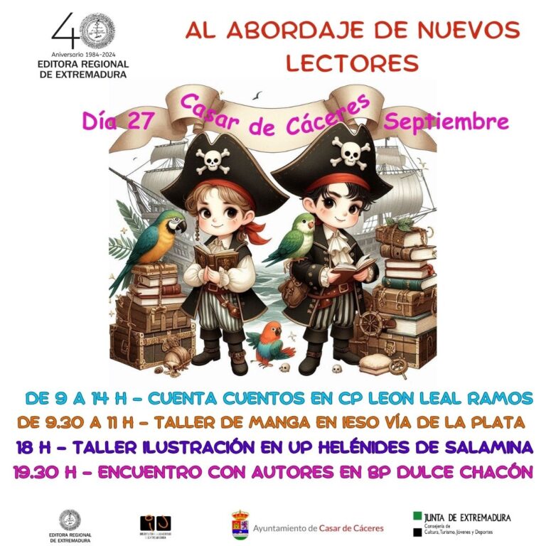 La Editora Regional de Extremadura organiza una jornada dedicada a la literatura infantil y juvenil en Casar de Cáceres