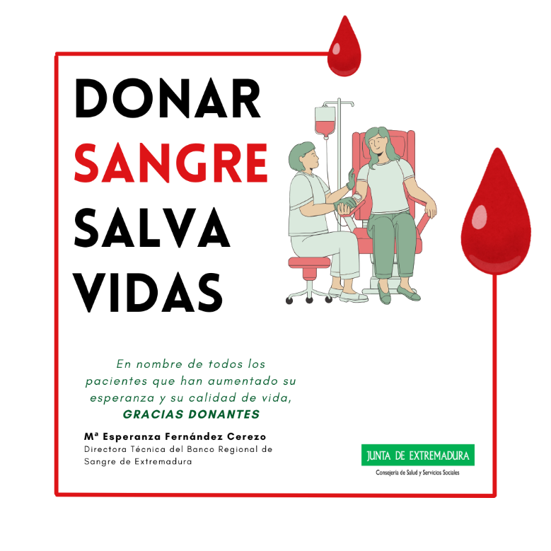 El Banco de Sangre de Extremadura programa el calendario de donaciones de octubre para disponer reservas de sangre