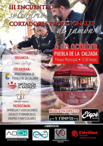 Puebla de la Calzada llama a la solidaridad de su comarca y le invita a disfrutar del jamón extremeño