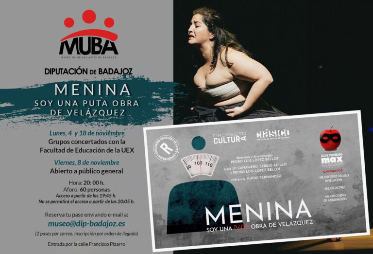 Menina. Soy una puta obra de Velázquez’ pondrá en escena su denuncia contra el bullying en el MUBA durante tres días‘