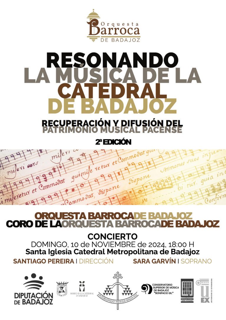El Coro y la Orquesta Barroca de Badajoz recuperan el himno de la Catedral escrito hace más de 250 años, con el apoyo económico de la Diputación