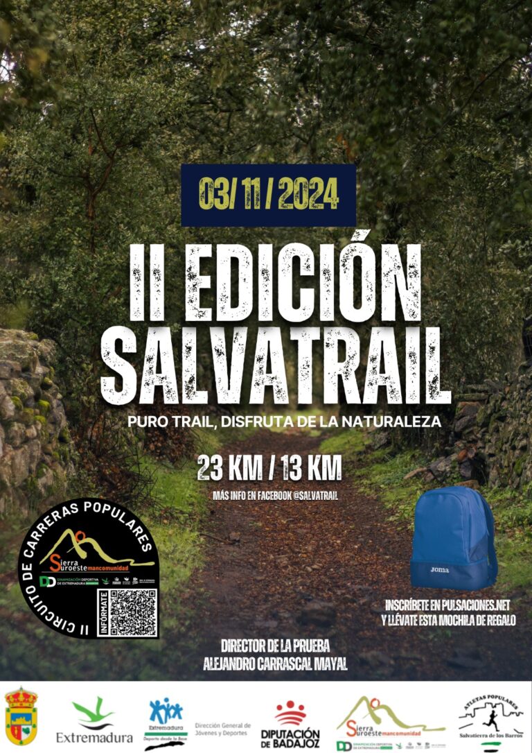 El II SalvaTrail de Salvatierra de los Barros supera expectativas y contará con 280 participantes
