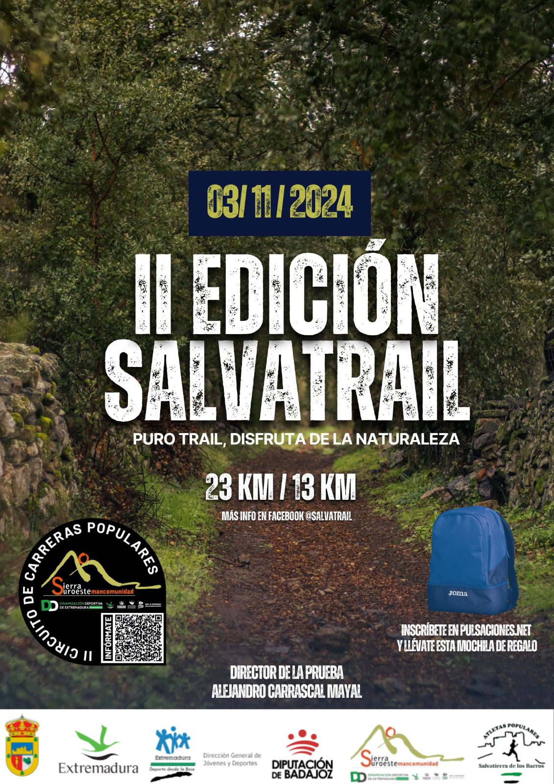 El II SalvaTrail de Salvatierra de los Barros supera expectativas y contará con 280 participantes