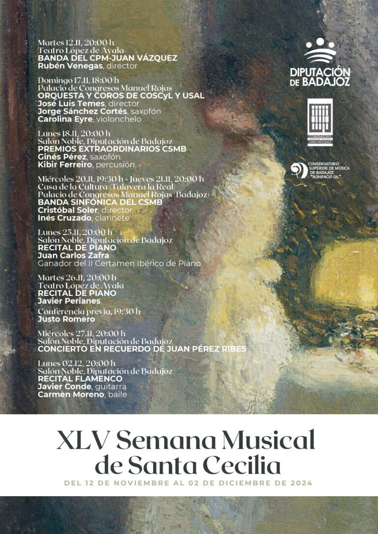 Los conservatorios de la Diputación de Badajoz: 45 años celebrando Santa Cecilia fuera de las aulas