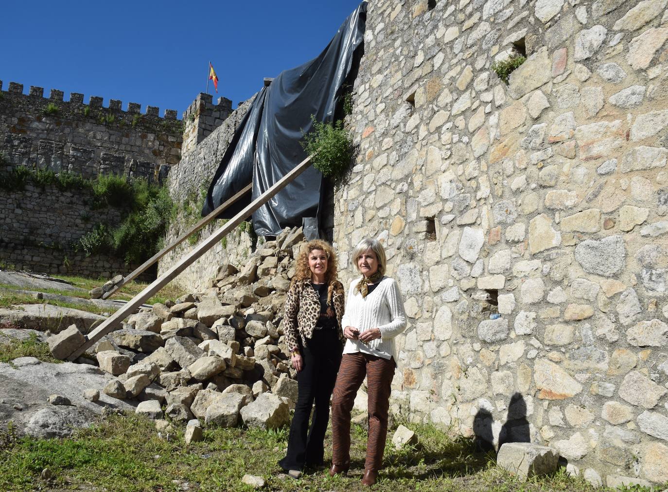 La Consejería de Cultura acomete la obra de restauración del tramo de la muralla de Trujillo derrumbado