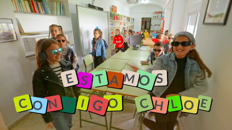 Los escolares de la provincia de Badajoz muestran su apoyo a Chloe antes de su participación en Eurovisión Junior 2024