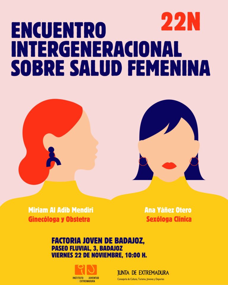 El Instituto de la Juventud de Extremadura organiza un encuentro intergeneracional sobre salud femenina con motivo del 25N