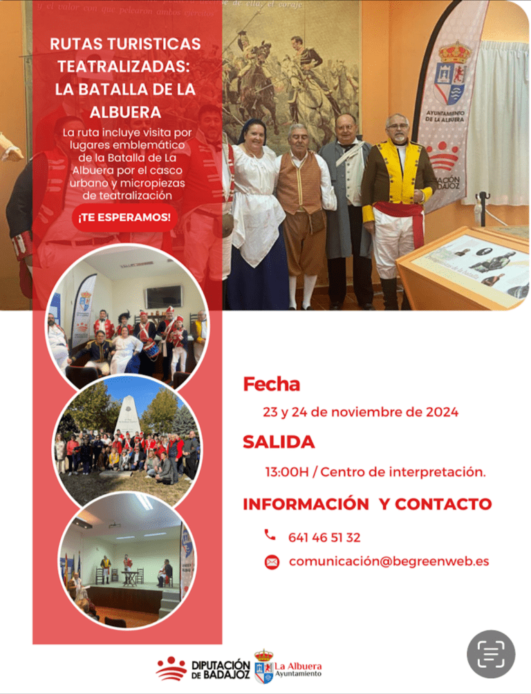 La Albuera presenta Las Rutas Teatralizadas de La Batalla, que tendrán lugar los días 23 y 24 de noviembre