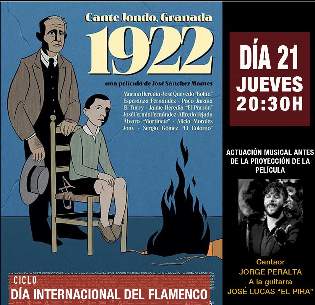 La Filmoteca de Extremadura promueve la actuación del cantaor Jorge Peralta y la proyección del documental “Cante Jondo. Granada 1922”