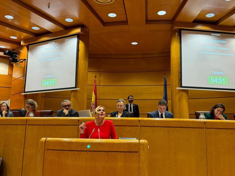 Elena Manzano acude al Senado e insiste en decir “no alto y claro” al cupo separatista de Cataluña porque “es inconstitucional”