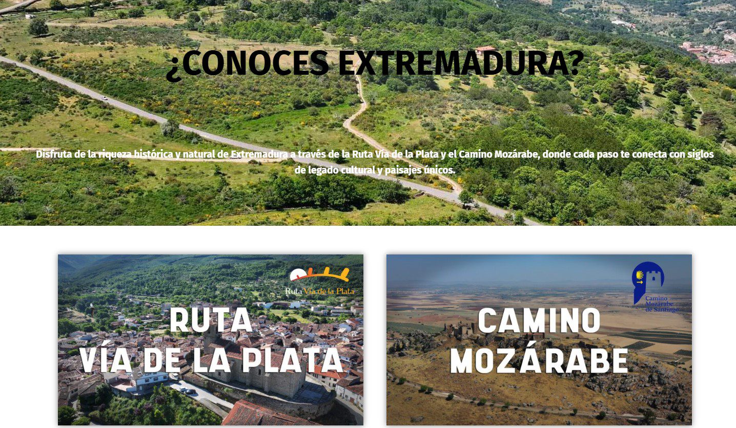 La Junta crea una web con audioguías turísticas de la Ruta Vía de la Plata y el Camino Mozárabe