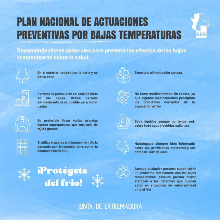 Recomendaciones del SES para prevenir los efectos de las bajas temperaturas sobre la salud