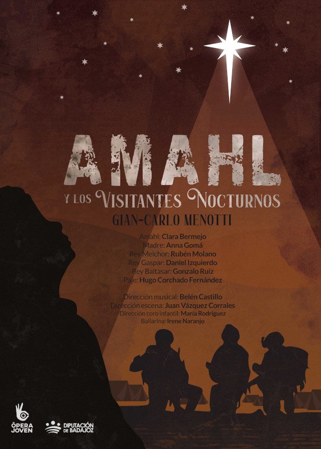 La versión contemporánea de ‘Amahl y los visitantes nocturnos’ vestirá de Ópera Joven la Navidad de San Vicente de Alcántara, Villanueva del Fresno, Monesterio y La Zarza