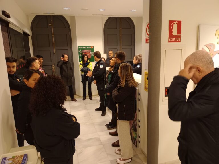 El Museo de Bellas Artes de Badajoz realizó un simulacro de incendio