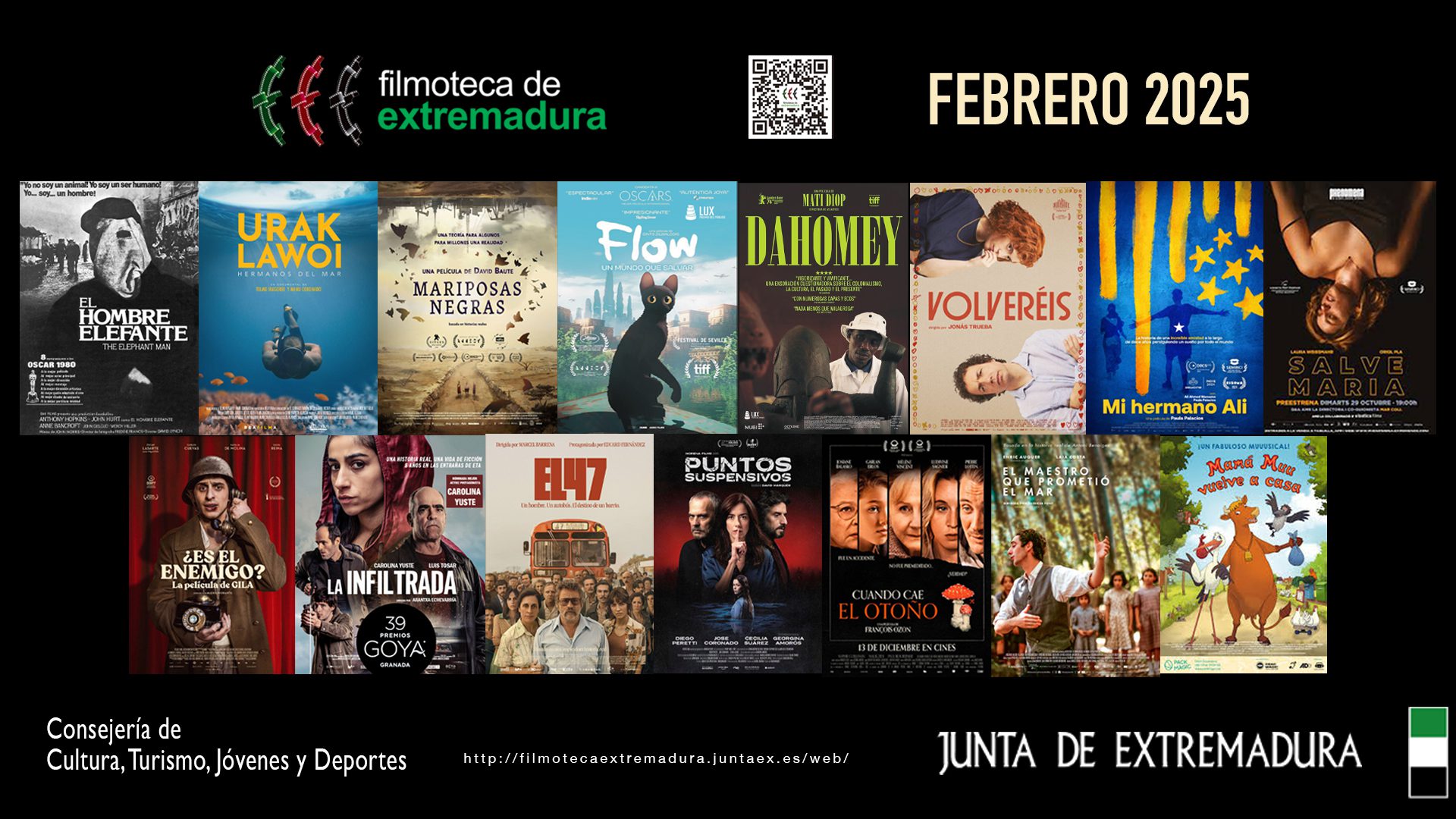 El cine de los Goya, los premios Lux europeos y un homenaje a David Lynch, protagonistas de la Filmoteca en febrero