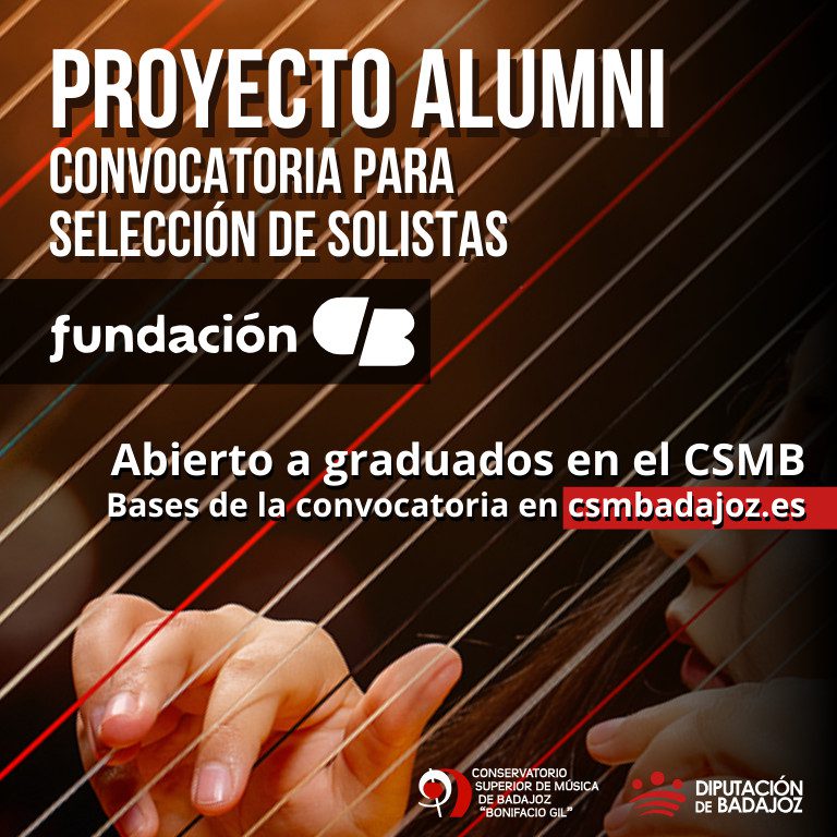 Ya está abierta la convocatoria para solicitar participar en el proyecto del Conservatorio Superior de Música ‘Bonifacio Gil’ y la Fundación CB