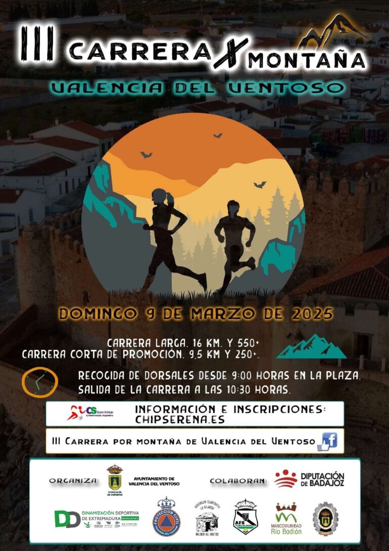 Valencia del Ventoso espera reunir a más de cien corredores de montaña el 9 de marzo