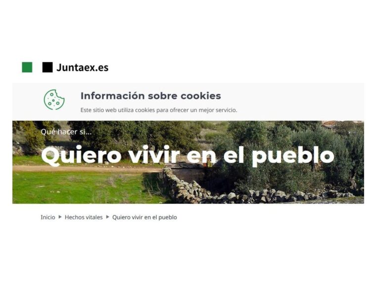 La Junta habilita el portal digital ‘Quiero Vivir en el Pueblo’ para facilitar la permanencia de la población en las zonas rurales y atraer nuevos pobladores