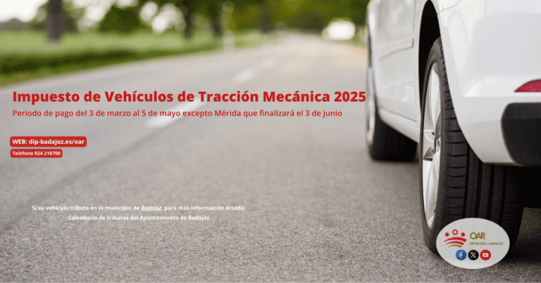 Abierto el periodo voluntario de pago del Impuesto sobre Vehículos de Tracción Mecánica (IVTM) hasta el 5 de mayo