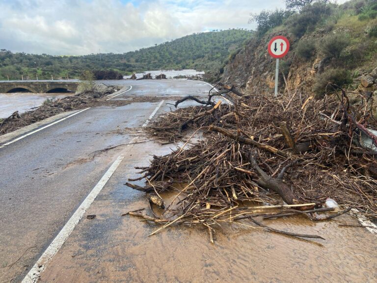 Seis carreteras provinciales continúan cortadas al tráfico por los efectos de la borrasca Laurence