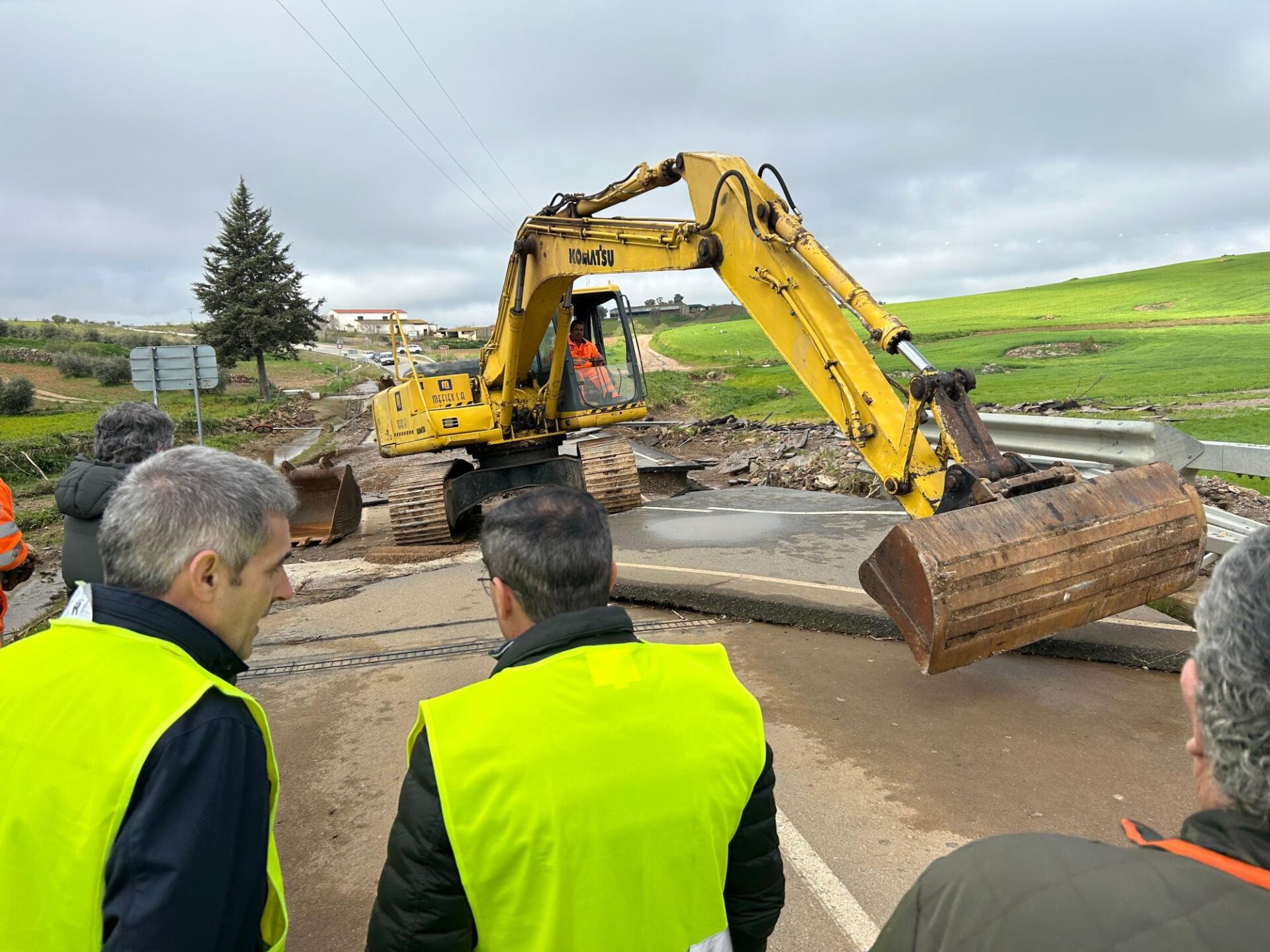 La Diputación de Badajoz acomete una inversión inicial de 200.000 € para reparar las vías provinciales dañadas por el temporal