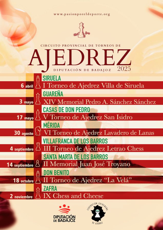 Vuelve el deporte para el que no hay distinción de edad: Circuito provincial de Torneos de Ajedrez 2025