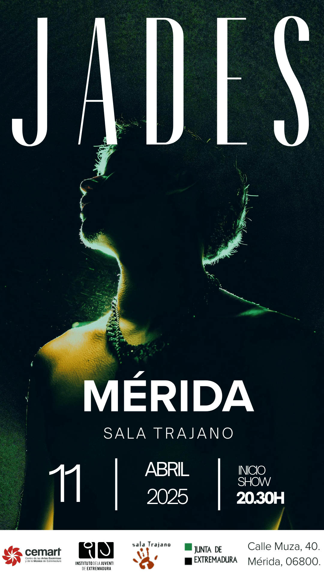 La Junta sigue impulsando el talento joven en la Sala Trajano con un concierto del artista cacereño Jades