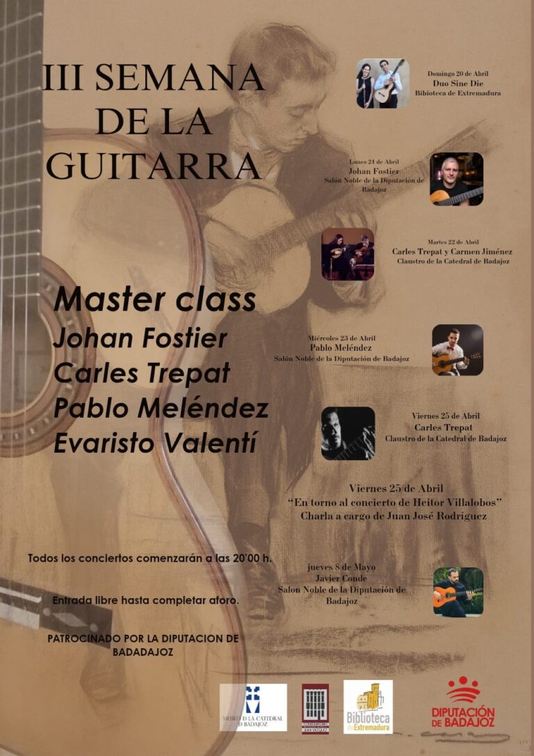 El Conservatorio Profesional de Música ‘Juan Vázquez’ ya tiene lista su III Semana de la Guitarra