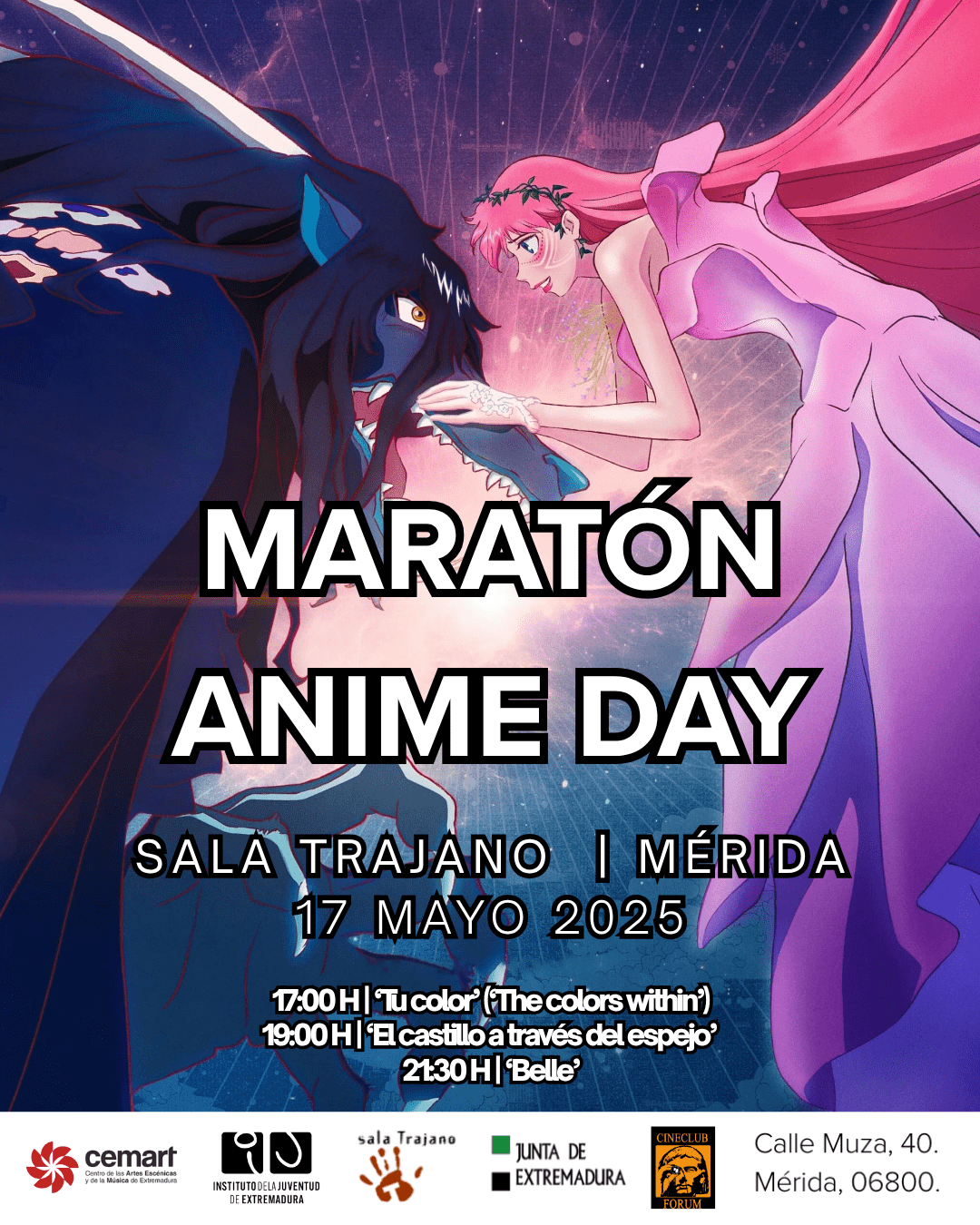 La Sala Trajano acoge el próximo sábado un maratón de cine de animación japonesa con el Anime Day