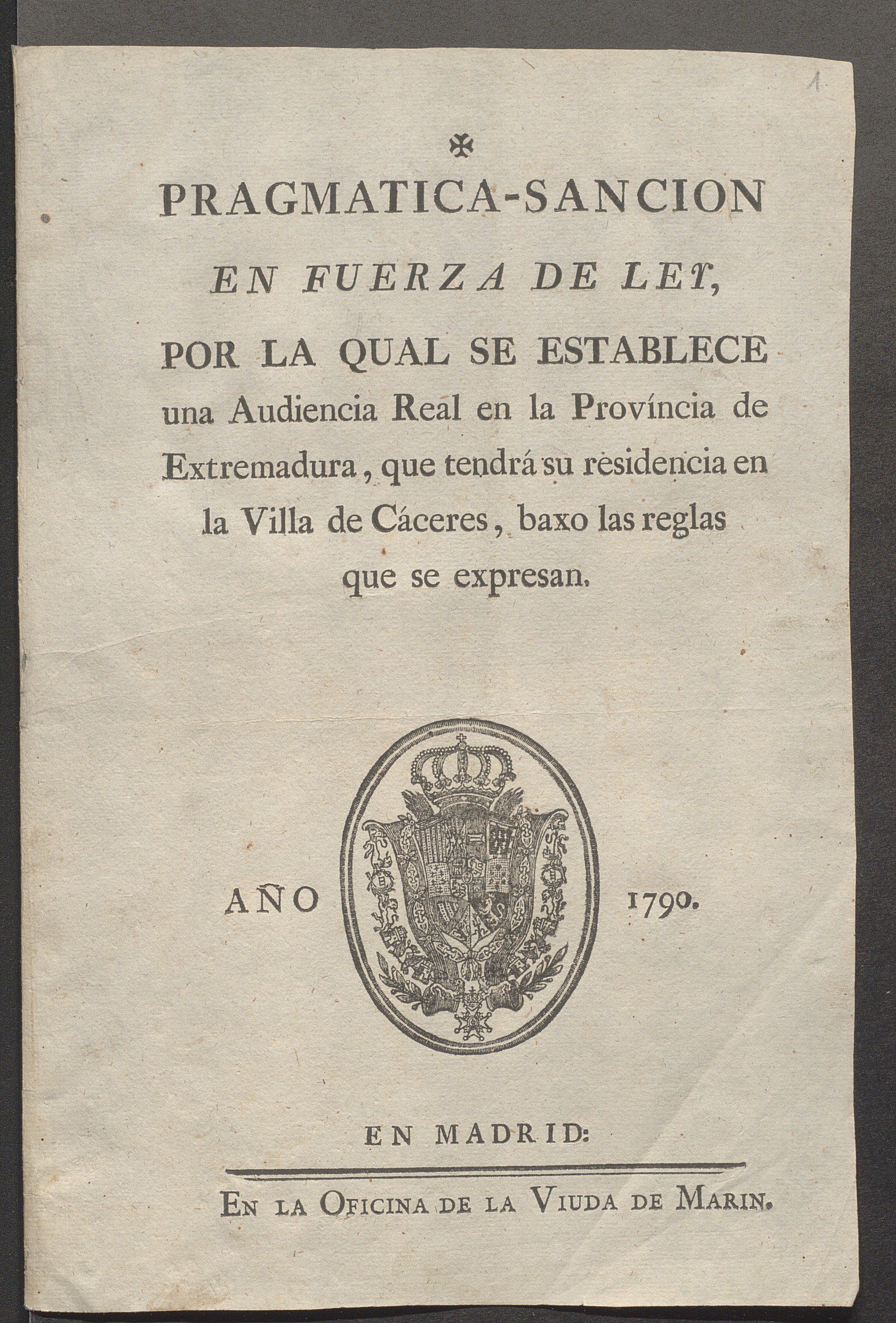 El Archivo Histórico Provincial de Cáceres colabora en la exposición ‘Extremadura y su Real Audiencia’ con motivo del 235 aniversario del tribunal