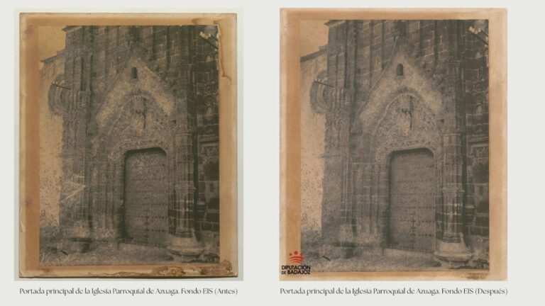 El Archivo de la Diputación de Badajoz restaura 3 fotografías utilizadas en la Exposición Iberoamericana de Sevilla de 1929