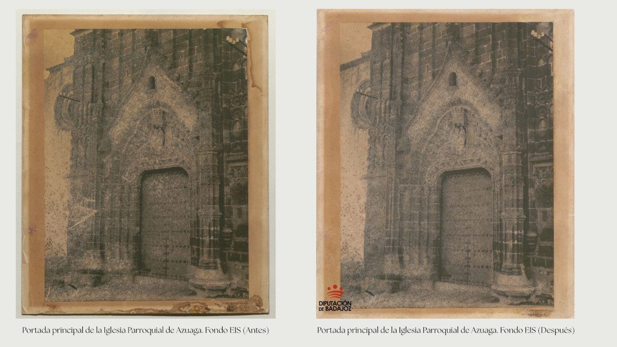 El Archivo de la Diputación de Badajoz restaura 3 fotografías utilizadas en la Exposición Iberoamericana de Sevilla de 1929