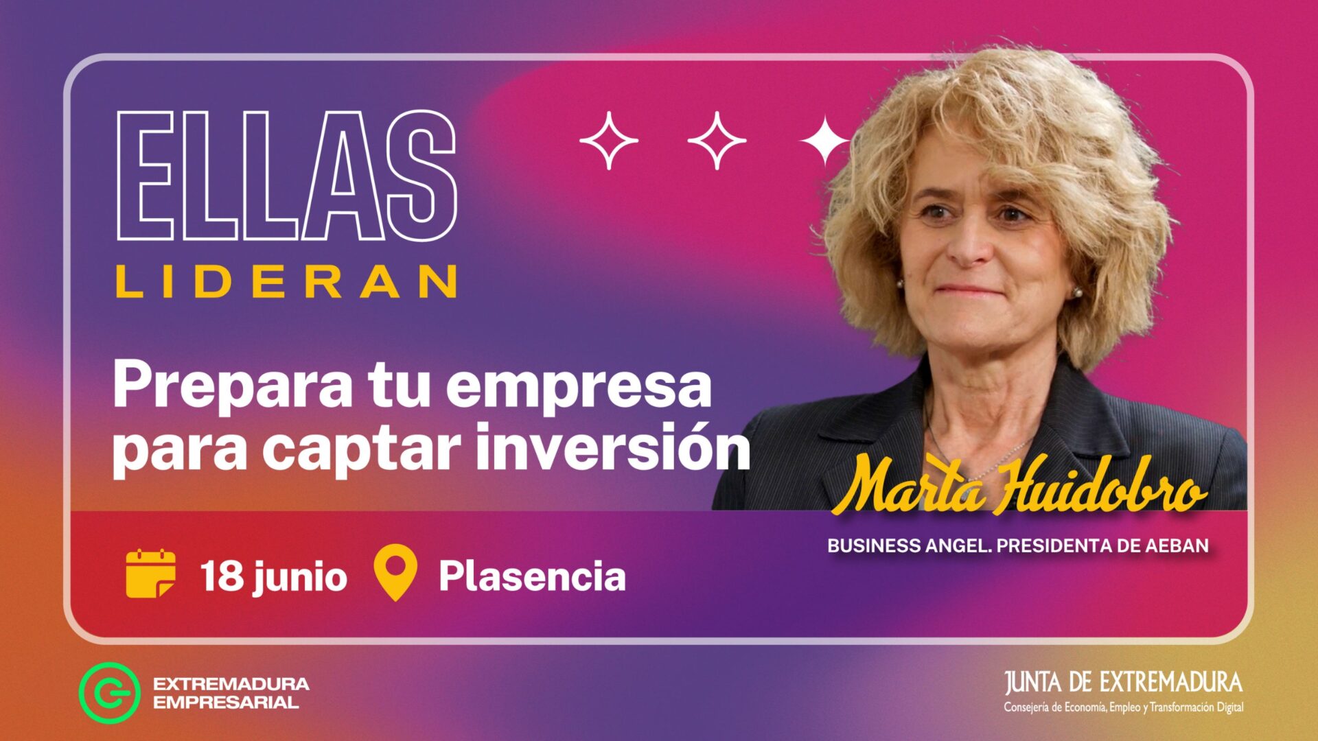 Plasencia acoge un nuevo encuentro “Ellas Lideran” con la inversora y ejecutiva  Marta Huidobro