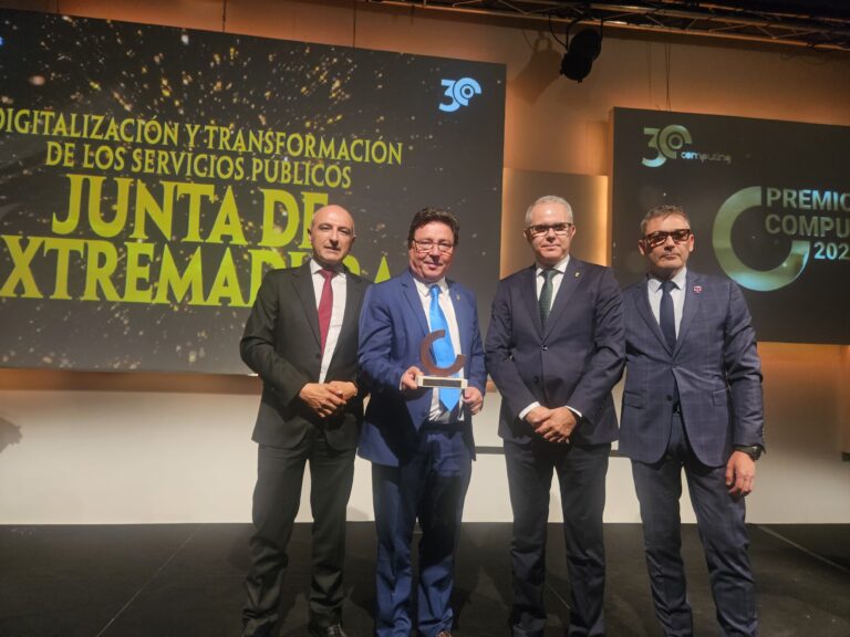 La Junta de Extremadura galardonada con el Premio Nacional Computing 2025 por su estrategia digital para la administración pública