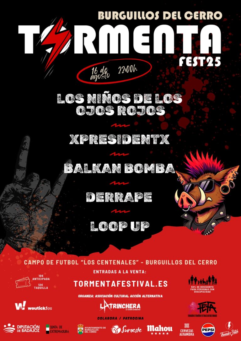Burguillos del Cerro acogerá el Tormenta Fest 2025 el próximo 16 de agosto