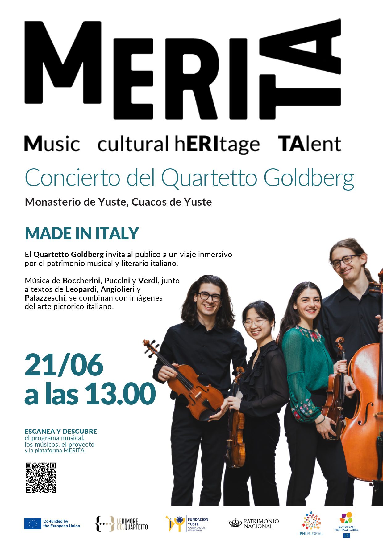La Fundación Yuste y Patrimonio Nacional organizan un concierto musical en el marco del Sello de Patrimonio Europeo