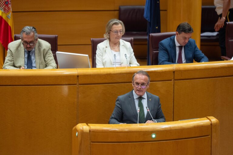 Manuel Martín, en el Senado: “La propuesta de vivienda de Pedro Sánchez es empezar la casa por el tejado”